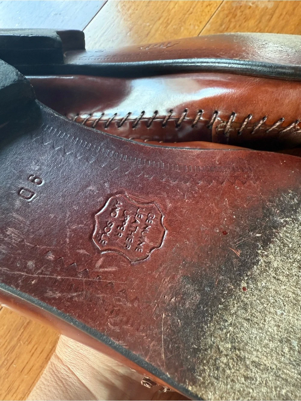 Men’s Vintage Georgio Brutini Brown Leather Slip-On Loafers